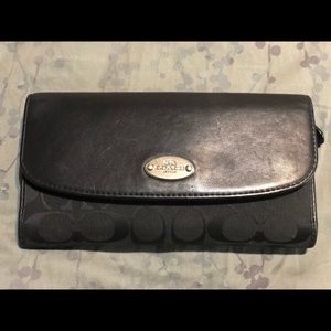 SOLD - Coach tri-fold wallet with checkbook holder